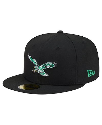 New Era Men's Black Philadelphia Eagles 59FIFTY Fitted Hat