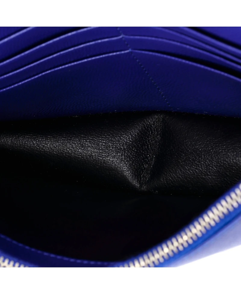 Pre-Owned Saint Laurent Classic Monogram Tassel Chain Wallet Leather