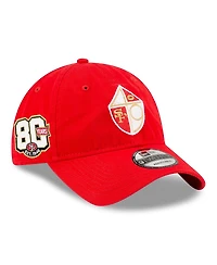 New Era Men's Scarlet San Francisco 49ers 80th Anniversary Throwback Side Patch 9TWENTY Adjustable Hat