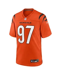 Nike Men's Dexter Lawrence Ii Orange Cincinnati Bengals Game Jersey