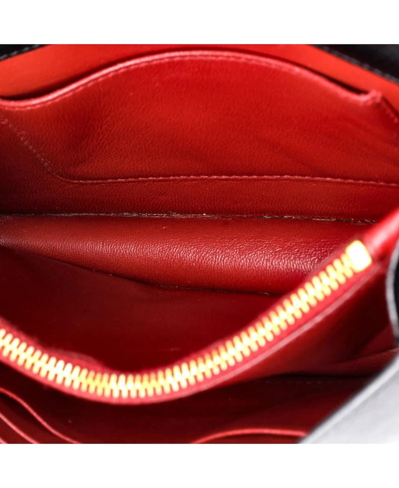 Pre-Owned Prada Chain Wallet Crossbody Saffiano Leather