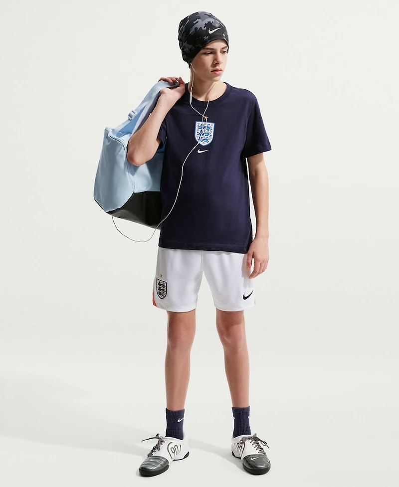 Nike Big Boys and Girls White England National Team 2026 Home Stadium Replica Shorts