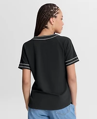 Fanatics Women's Black Chicago White Sox Diva Race Ahead Raglan V-Neck T-Shirt