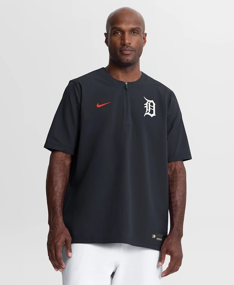Nike Men's Navy Detroit Tigers Authentic Collection Dri-fit Quarter-Zip Windshirt