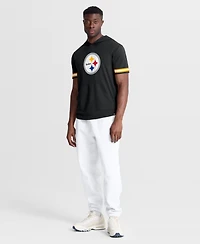 Fanatics Men's Black Pittsburgh Steelers Optimal Play Short Sleeve Hooded T-Shirt