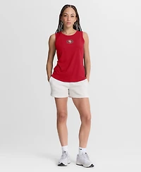 Fanatics Women's Scarlet San Francisco 49ers Draped Mesh Back Performance Tank Top