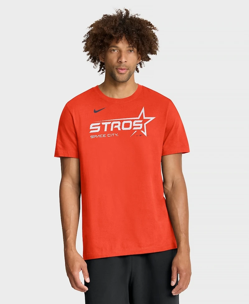 Nike Men's Orange Houston Astros City Connect Wordmark T-Shirt