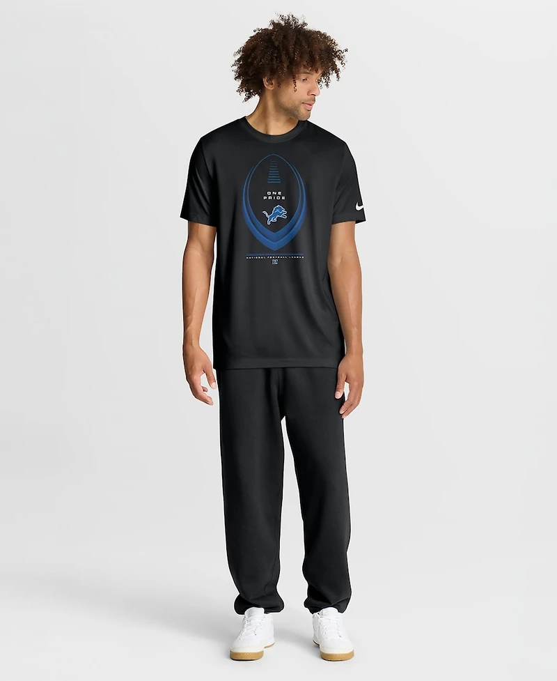 Nike Men's Black Detroit Lions Legend Icon Dri-fit T-Shirt