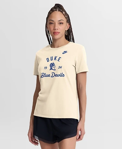 Nike Women's Natural Duke Blue Devils Legacy Team Name T-Shirt