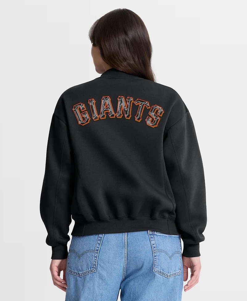Fanatics Women's Black San Francisco Giants Oversized Rage Against Full-Zip Jacket