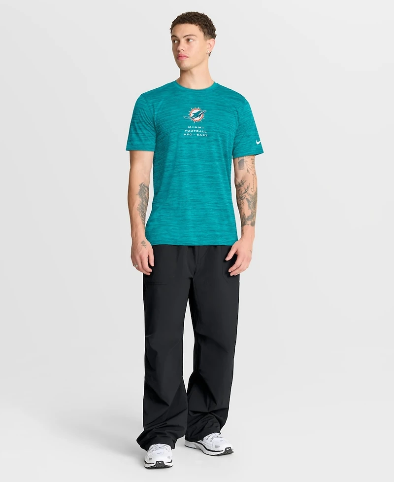 Nike Men's Aqua Miami Dolphins Velocity Ball Carrier Dri-fit T-Shirt