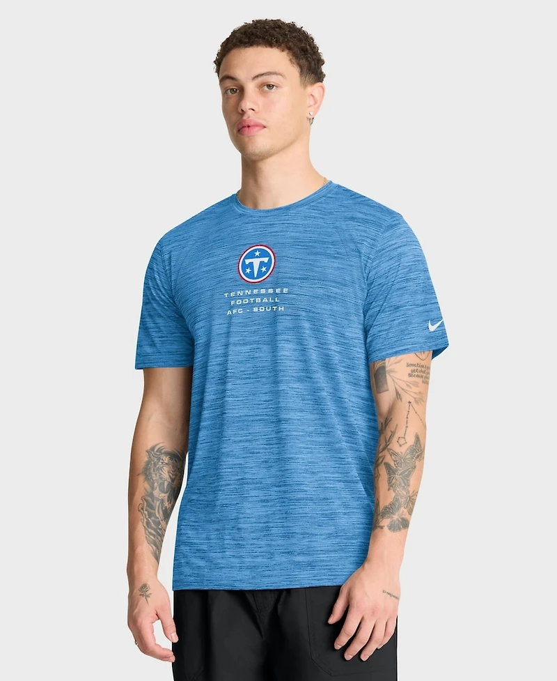 Nike Men's Light Blue Tennessee Titans Velocity Ball Carrier Dri-fit T-Shirt