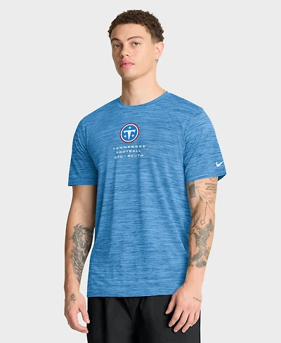 Nike Men's Light Blue Tennessee Titans Velocity Ball Carrier Dri-fit T-Shirt