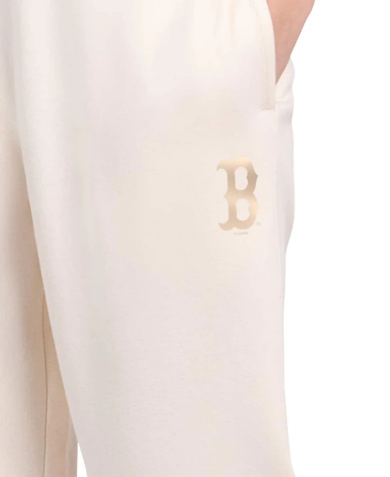 Starter Women's Cream Boston Red Sox Pastel High Waisted Fleece Pants