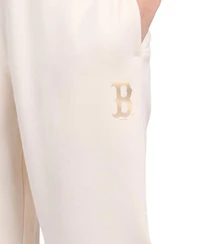 Starter Women's Cream Boston Red Sox Pastel High Waisted Fleece Pants