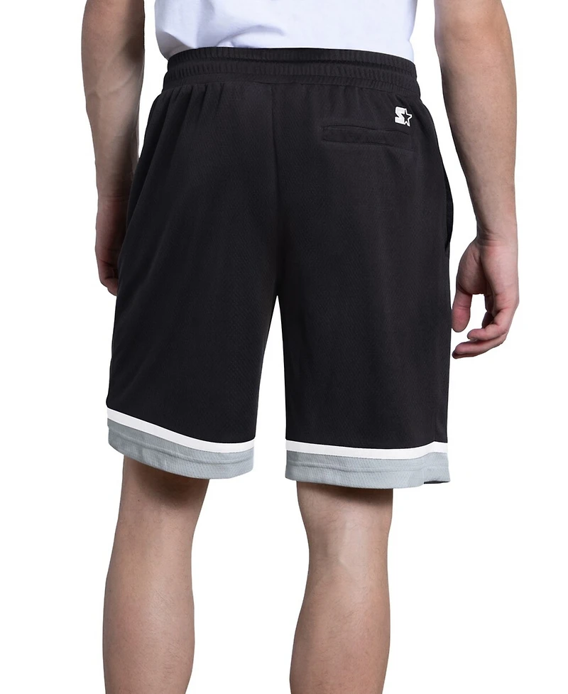 Starter Men's Black Las Vegas Raiders Power Play Mesh Shorts