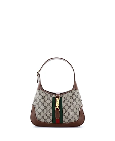 Pre-Owned Gucci Small Jackie 1961 Hobo Gg Coated Canvas