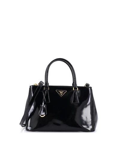 Pre-Owned Prada Small Double Zip Lux Tote Spazzolato Leather