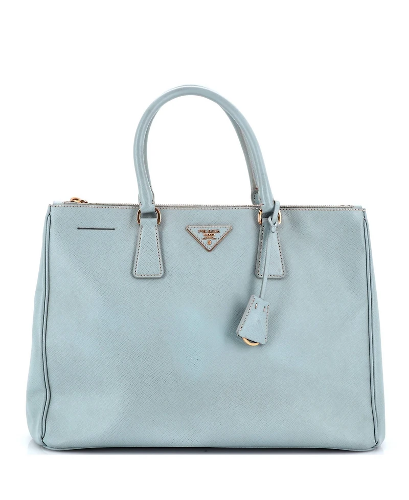 Pre-Owned Prada Large Double Zip Lux Tote Saffiano Leather