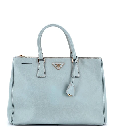 Pre-Owned Prada Large Double Zip Lux Tote Saffiano Leather
