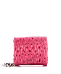 Pre-Owned Miu Miu Small Flap Crossbody Bag Matelasse Leather