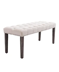 flynama Tufted Velvet Dining Bench, 330lbs Capacity