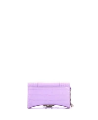 Pre-Owned Balenciaga Hourglass Chain Wallet Embossed Leather
