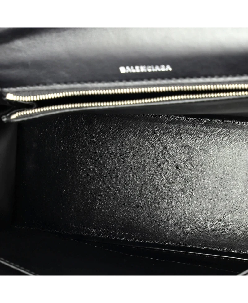 Pre-Owned Balenciaga Medium Hourglass Top Handle Bag Leather