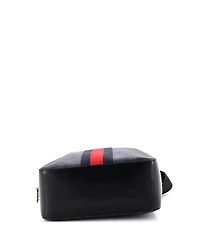 Pre-Owned Gucci Medium Web Zip Backpack Gg Coated Canvas