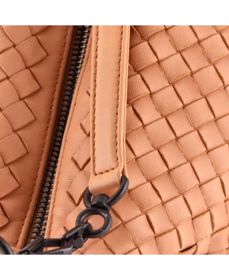 Pre-Owned Bottega Veneta Small Zip Hobo Intrecciato Nappa