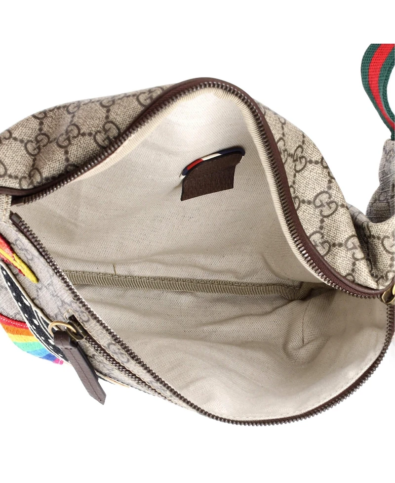 Pre-Owned Gucci Courrier Zip Belt Bag Gg Coated Canvas with Applique
