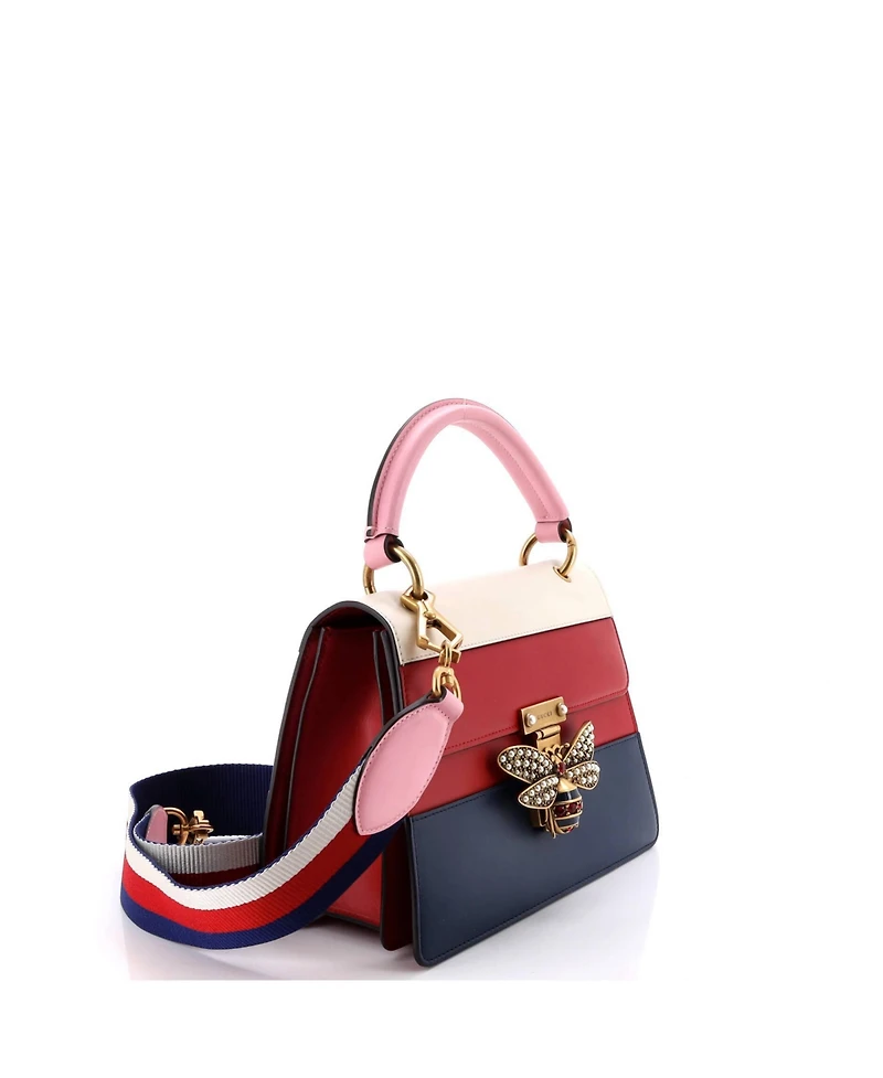 Pre-Owned Gucci Small Queen Margaret Top Handle Bag Colorblock Leather