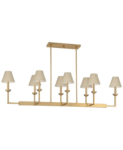 Possini Euro Design Kime 50inch W 8-Light Island Chandelier with Shades