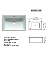 Sillysis Sintered Stone Vanity Top with Backsplash, Rectangular Undermount Sink, Pre-Drilled Faucet Hole