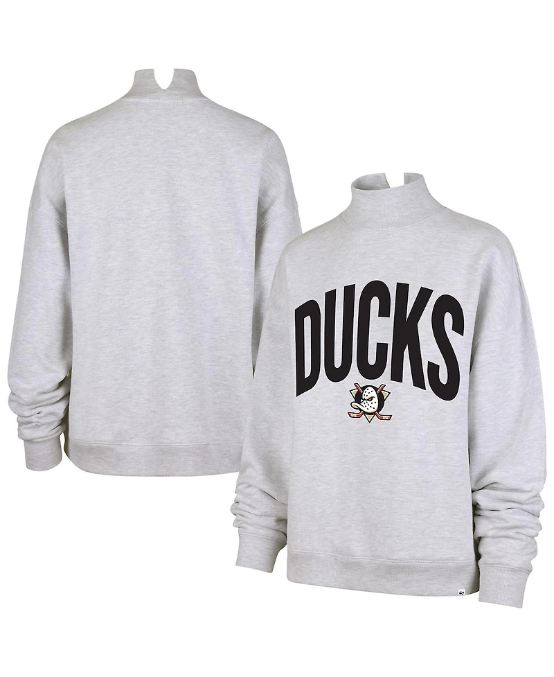 '47 Brand Women's Heather Gray Anaheim Ducks Subtle Muse Sweatshirt