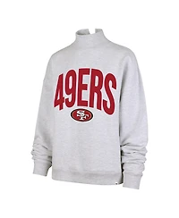 '47 Brand Women's Gray San Francisco 49ers Subtle Muse Mock Neck Sweatshirt