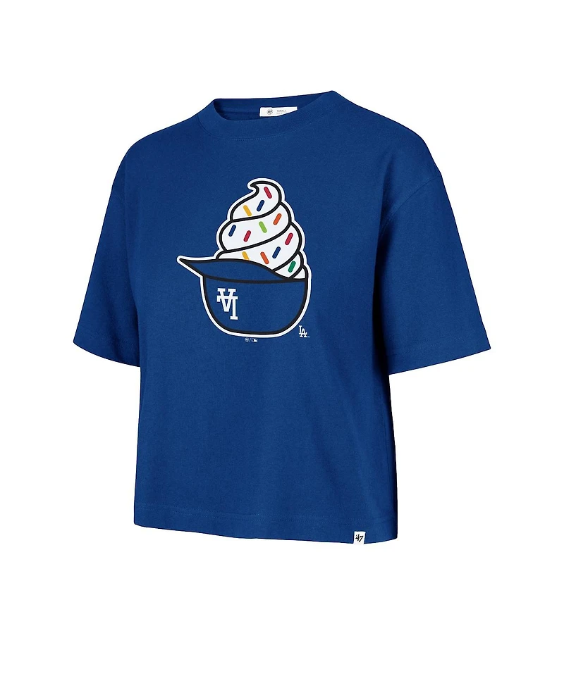 '47 Brand Women's Royal Los Angeles Dodgers Ice Cream Helmet T-Shirt