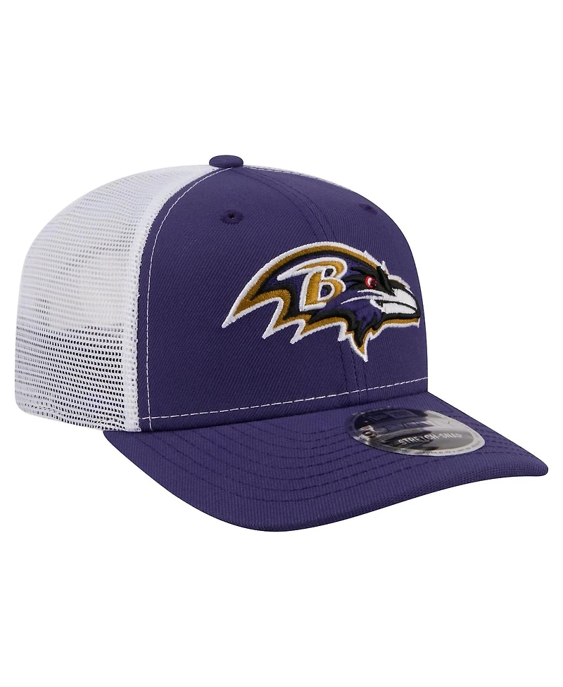 New Era Men's Purple Baltimore Ravens 9SEVENTY Trucker Adjustable Hat