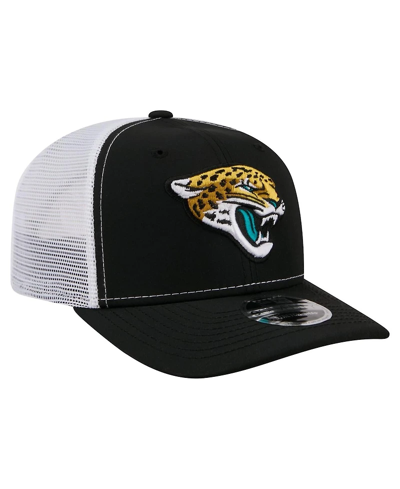New Era Men's Black Jacksonville Jaguars 9SEVENTY Trucker Adjustable Hat