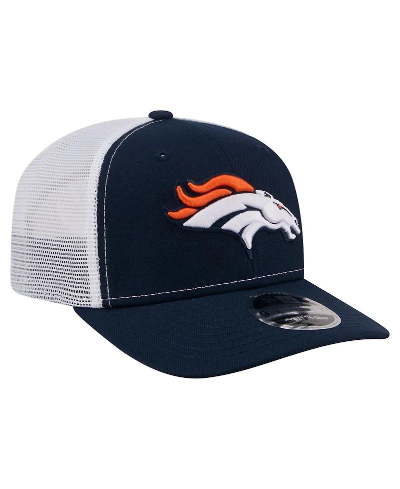 New Era Men's Navy Denver Broncos 9SEVENTY Trucker Adjustable Hat