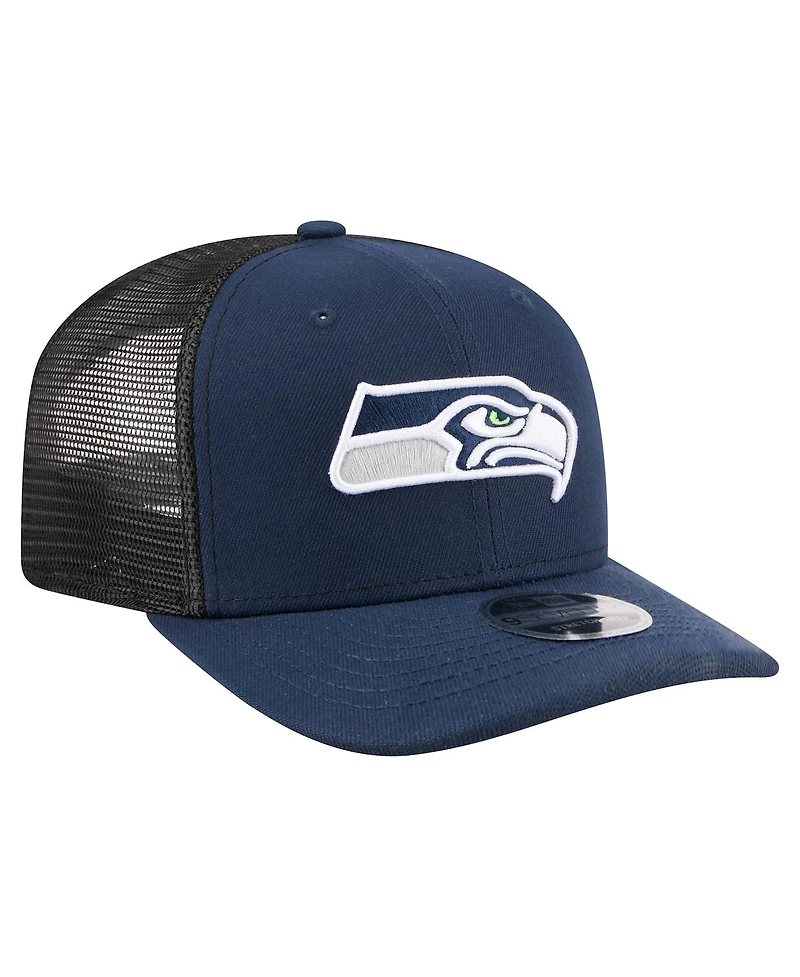 New Era Men's College Navy Seattle Seahawks 9SEVENTY Trucker Adjustable Hat
