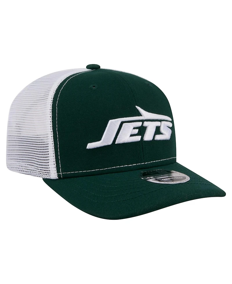 New Era Men's Green New York Jets 9SEVENTY Trucker Adjustable Hat