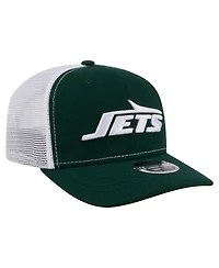 New Era Men's Green New York Jets 9SEVENTY Trucker Adjustable Hat