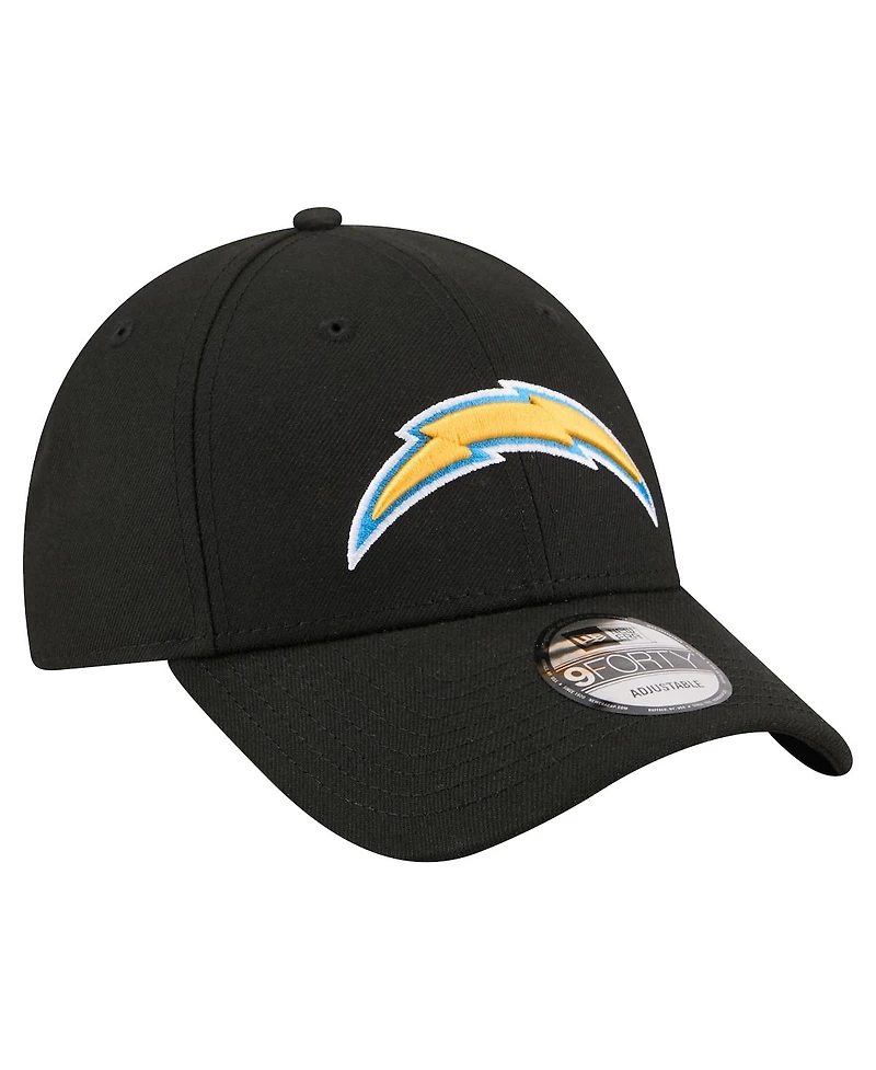 New Era Men's Black Los Angeles Chargers Core Team 9FORTY Adjustable Hat