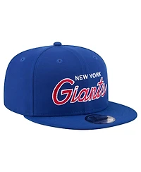 New Era Men's Royal New York Giants Core Team Script 9FIFTY Snapback Hat