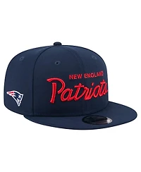 New Era Men's Navy New England Patriots Core Team Script 9FIFTY Snapback Hat