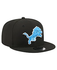 New Era Men's Black Detroit Lions 9FIFTY Snapback Hat