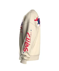 Fanatics Women's Beige Chicago Cubs Graffiti Fleece Sweatshirt