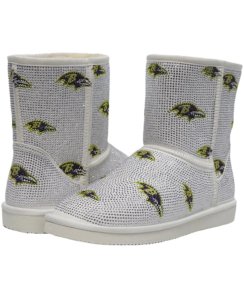 Cuce Women's Baltimore Ravens Logo Pull on Ankle Boots