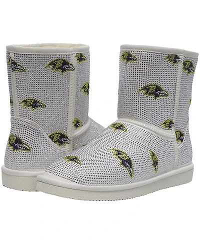 Cuce Women's Baltimore Ravens Logo Pull on Ankle Boots
